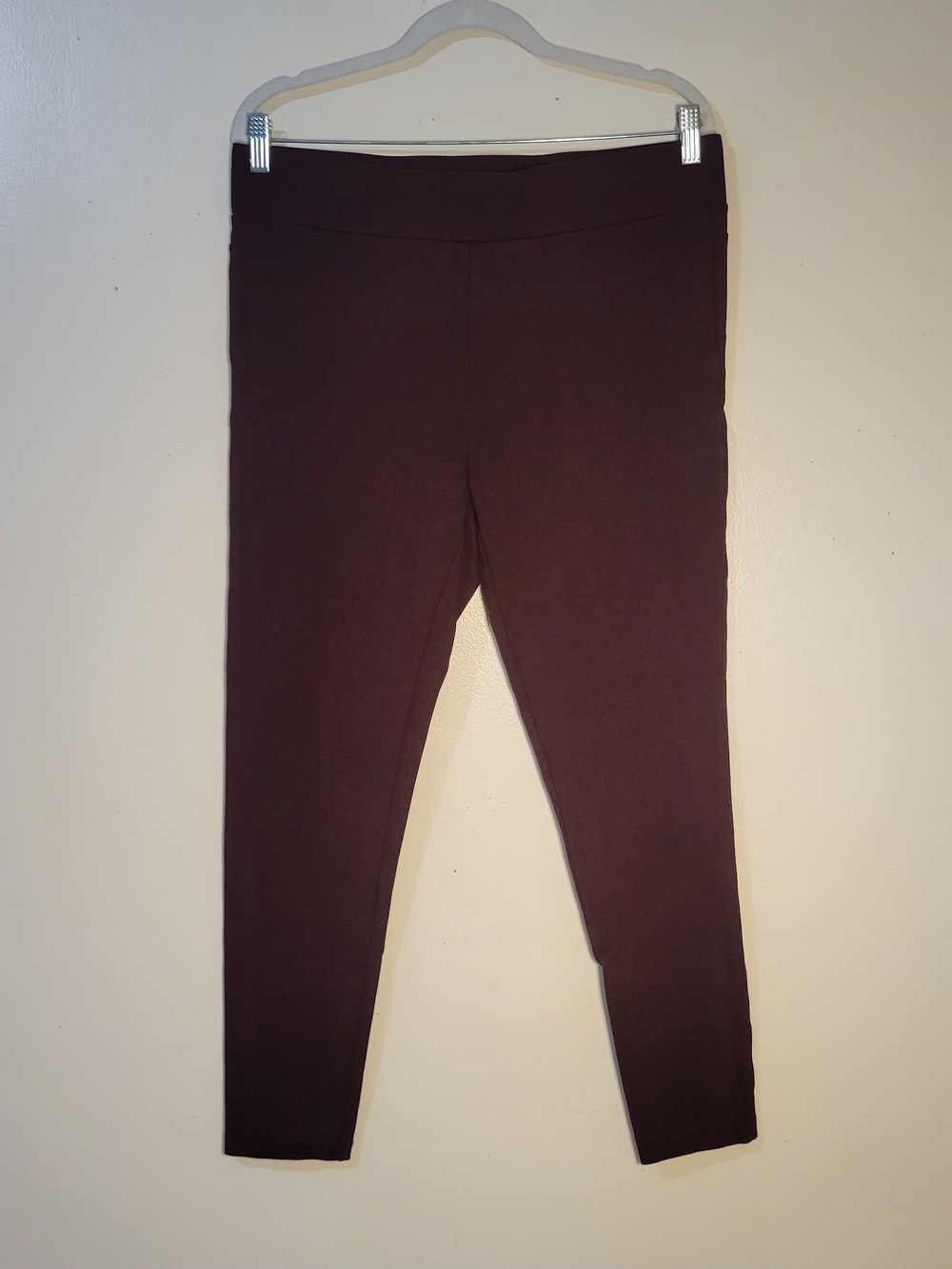 Loft (Women's L) High-Rise Stretch Leggings - Burgundy Cherry Cola Red